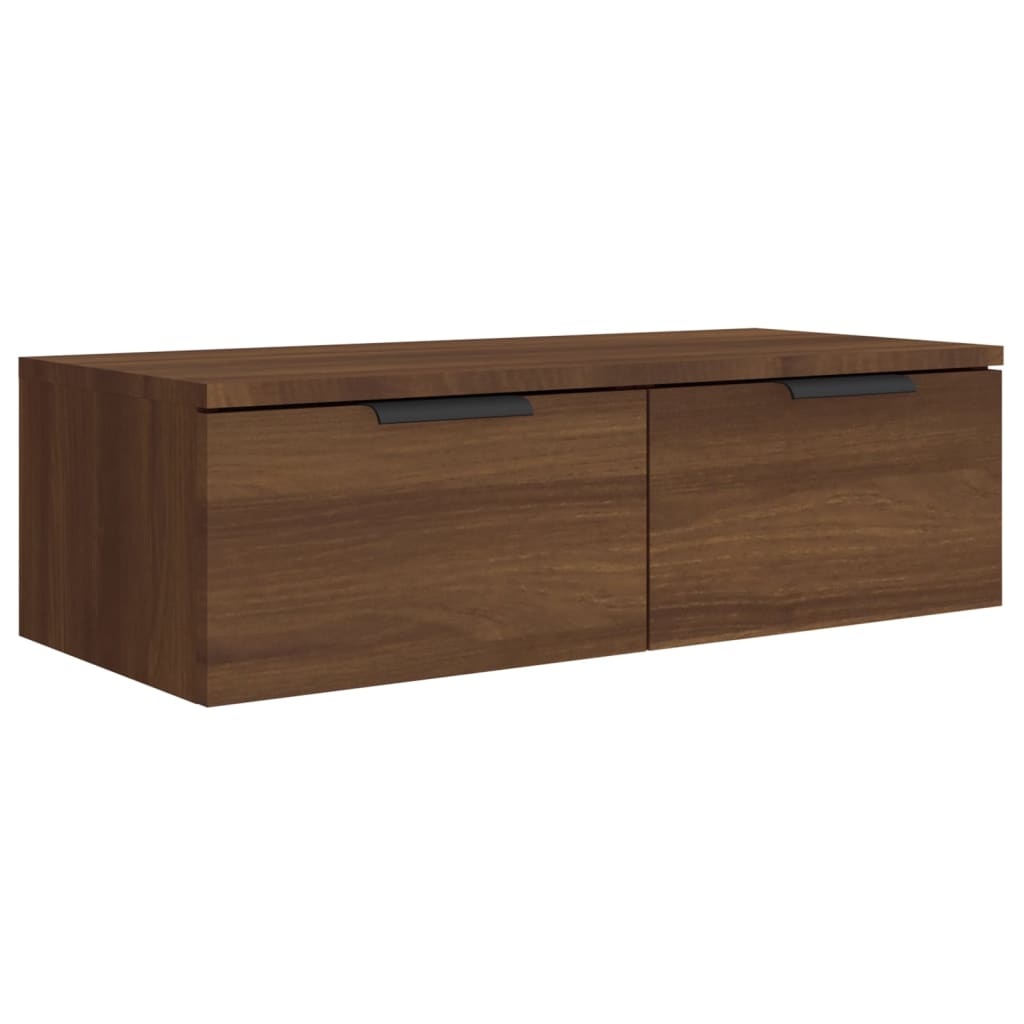 Seinäkaapit 2 kpl ruskea tammi 68x30x20 cm tekninen puu - Sisustajankoti.fi