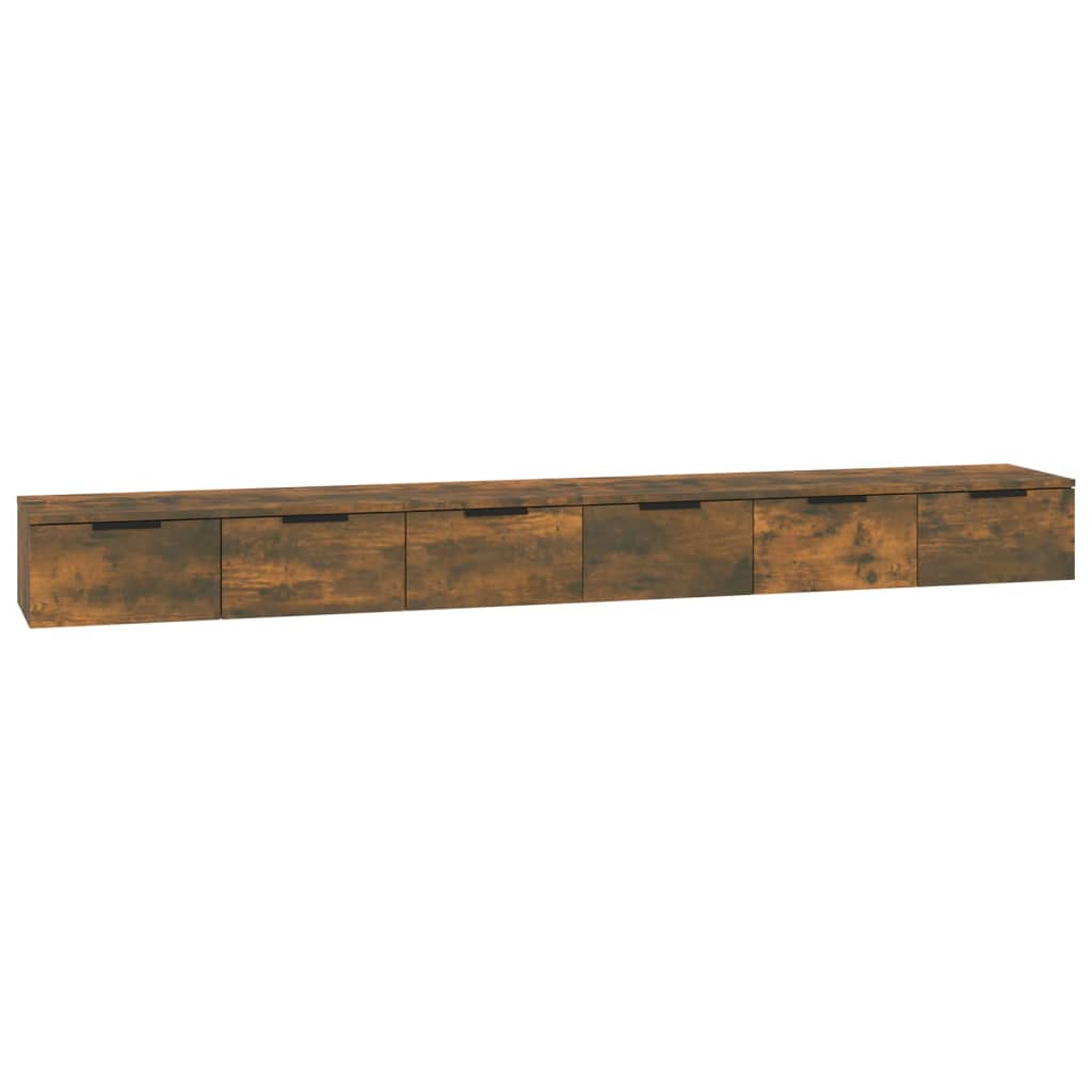 Seinäkaapit 2 kpl savutammi 102x30x20 cm tekninen puu - Sisustajankoti.fi