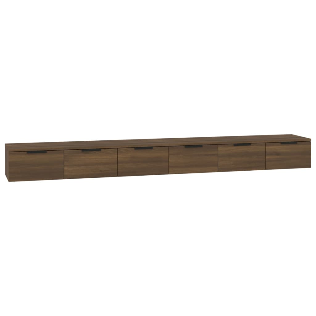 Seinäkaapit 2 kpl ruskea tammi 102x30x20 cm tekninen puu - Sisustajankoti.fi