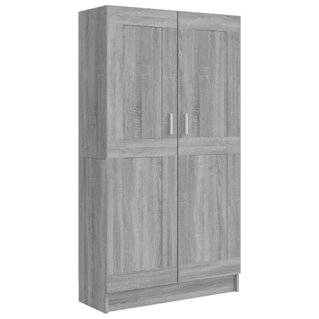 Kirjakaappi harmaa Sonoma 82,5x30,5x150 cm tekninen puu - Sisustajankoti.fi