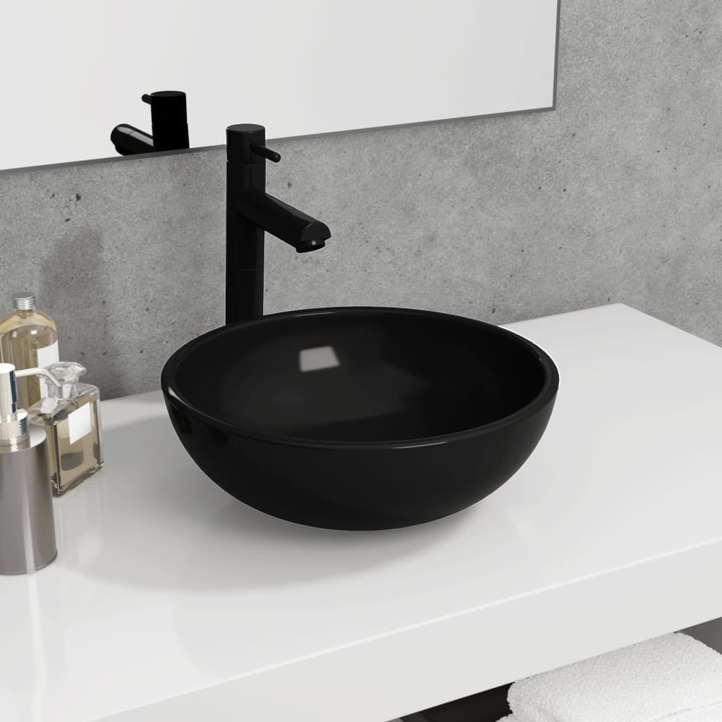 Pesuallas karkaistu lasi 35x12 cm musta - Sisustajankoti.fi