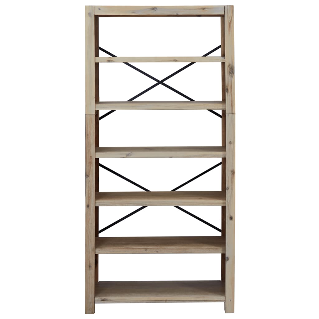 Kirjahylly 6 tasoa 80x30x170 cm täysi akasiapuu - Sisustajankoti.fi