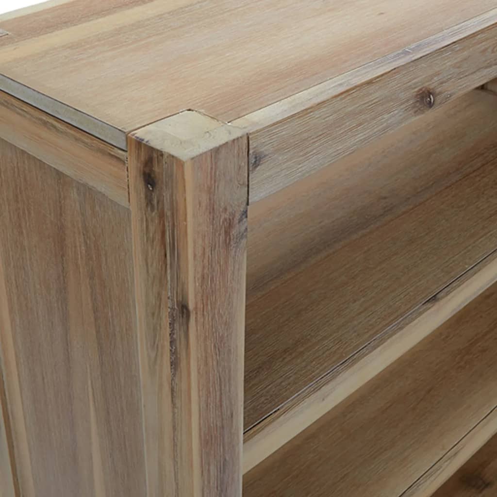 Kirjahylly 5 tasoa 80x30x140 cm täysi akaasiapuu - Sisustajankoti.fi