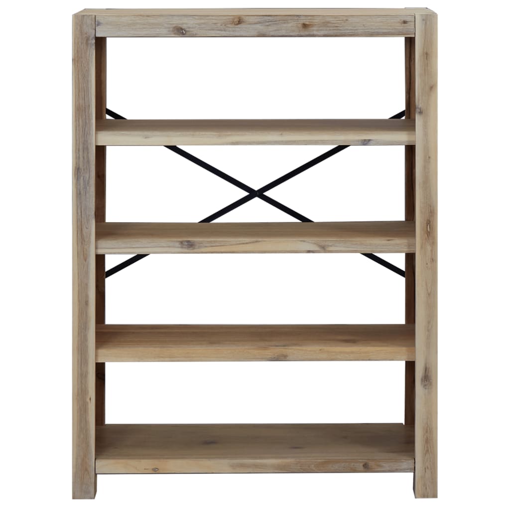 Kirjahylly 4 tasoa 80x30x110 cm täysi akasiapuu - Sisustajankoti.fi