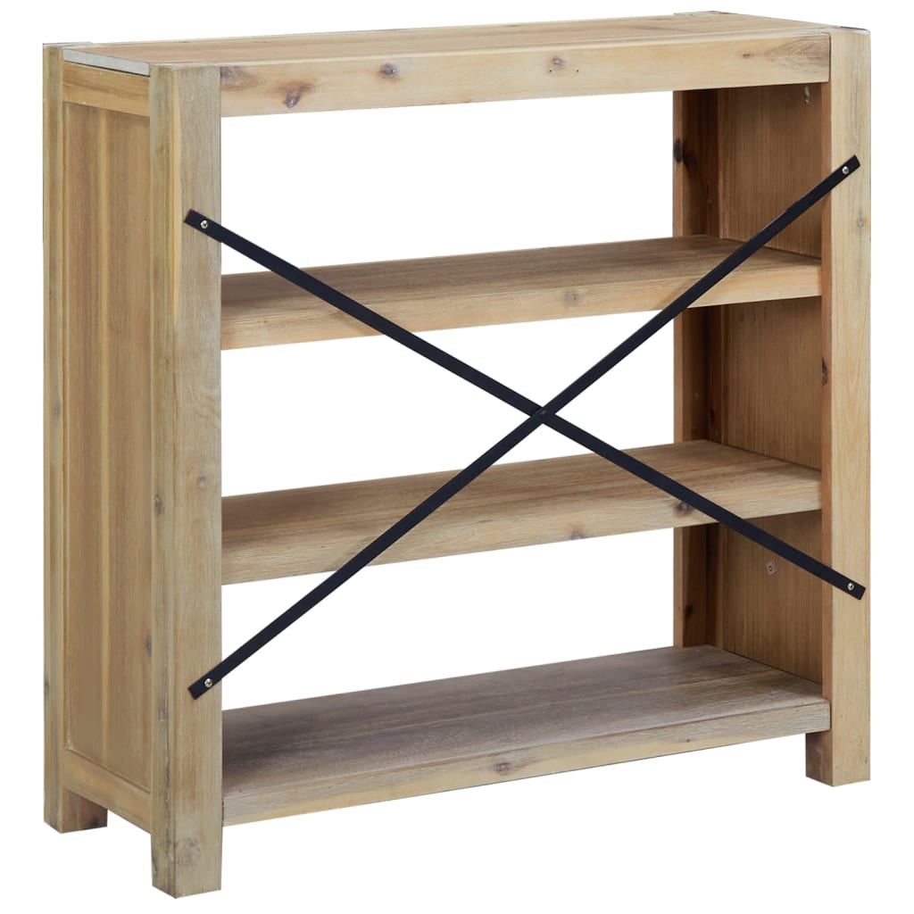 3-tasoinen Kirjahylly 80x30x80 cm täysi akaasiapuu - Sisustajankoti.fi