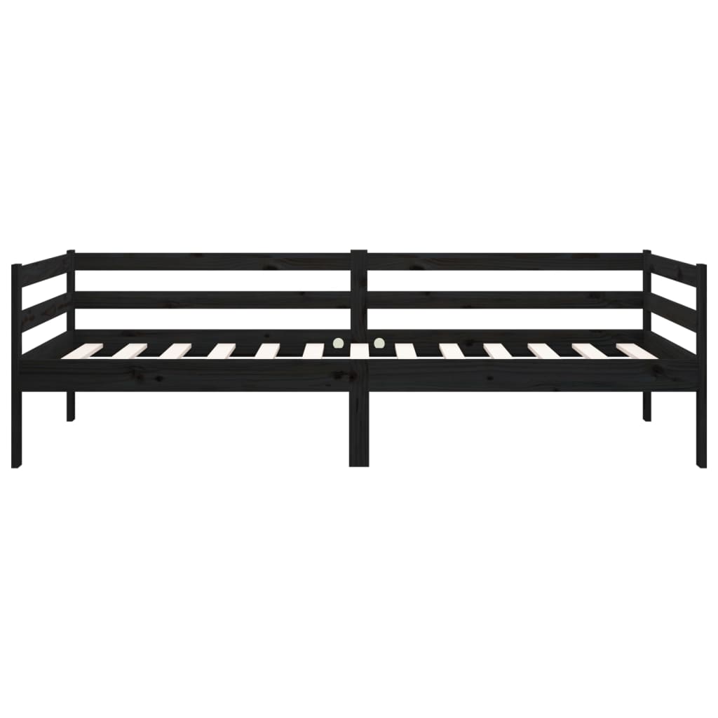 Sohvasänky musta 90x190 cm täysi mänty - Sisustajankoti.fi