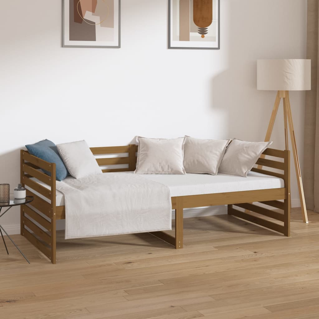 Sohvasänky hunajanruskea 90x190 cm täysi mänty - Sisustajankoti.fi