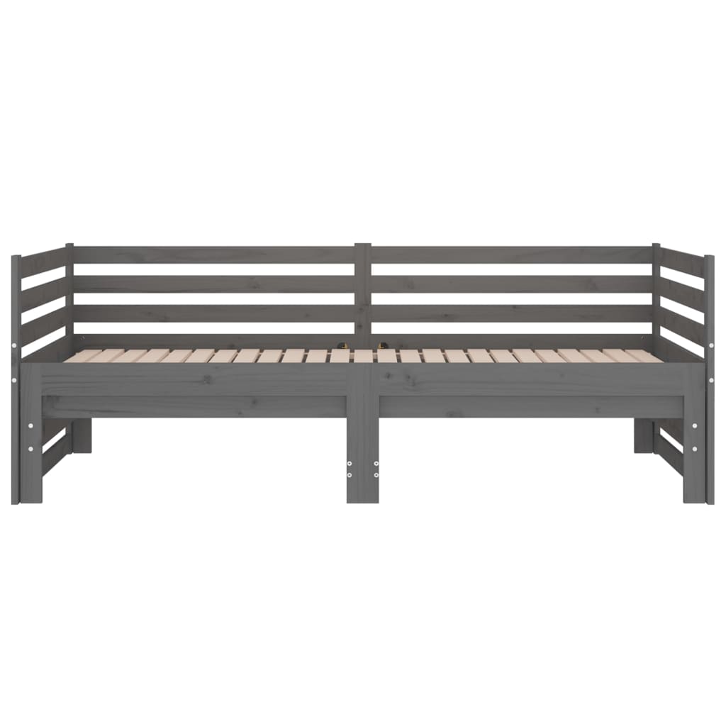 Sohvasänky ulosvedettävä harmaa 2x (90x190) cm täysi mänty - Sisustajankoti.fi