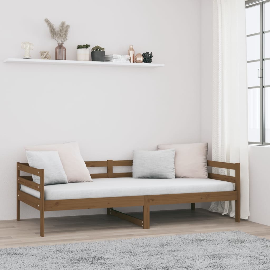 Sohvasänky hunajanruskea 80x200 cm täysi mänty - Sisustajankoti.fi