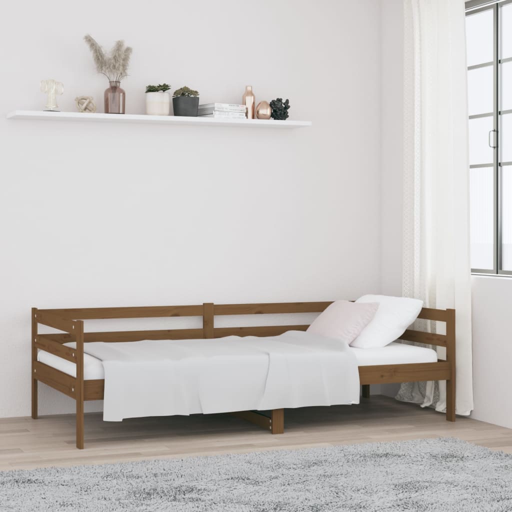 Sohvasänky hunajanruskea 80x200 cm täysi mänty - Sisustajankoti.fi