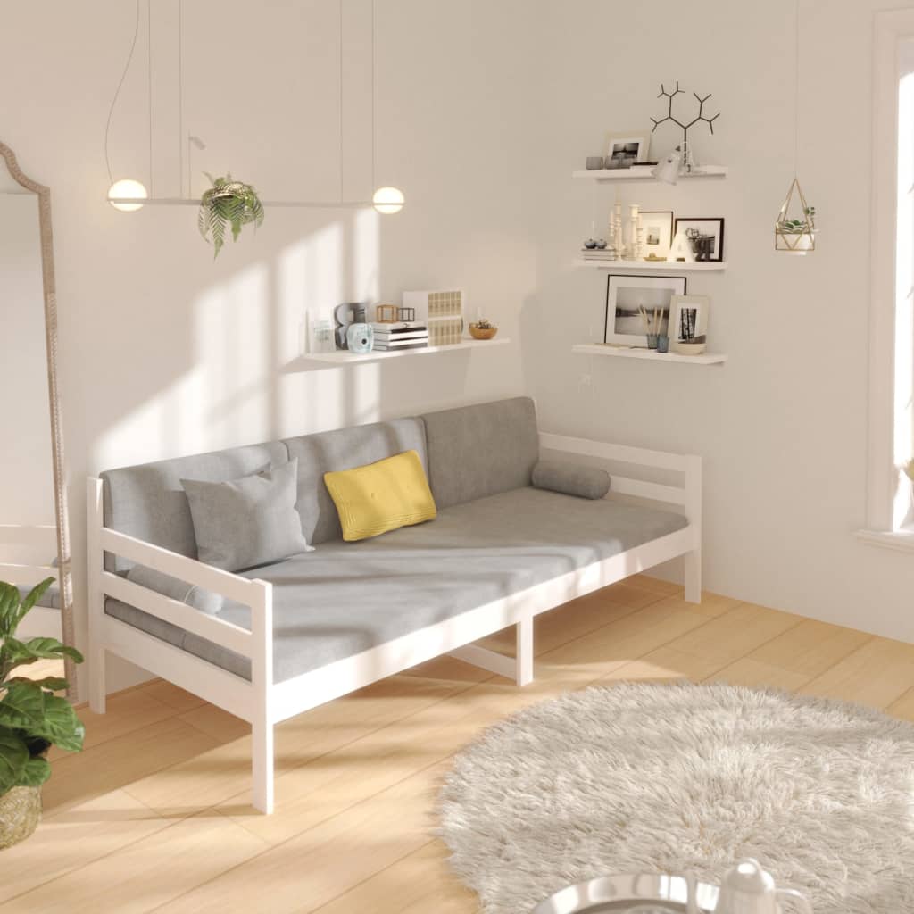 Sohvasänky valkoinen 80x200 cm täysi mänty - Sisustajankoti.fi
