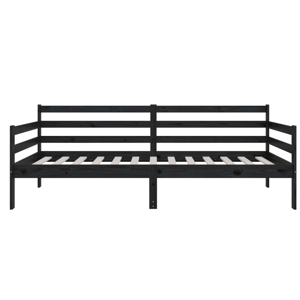 Sohvasänky musta 80x200 cm täysi mänty - Sisustajankoti.fi