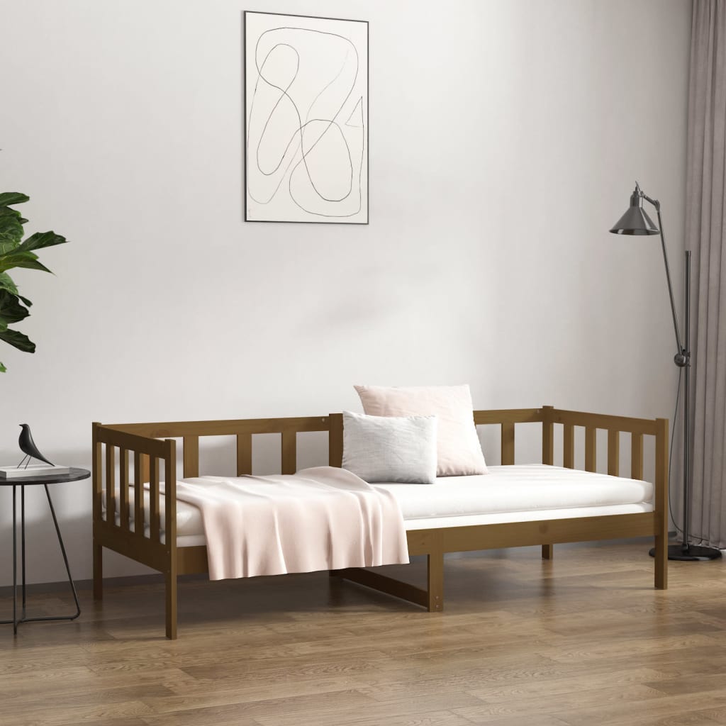 Sohvasänky hunajanruskea 80x200 cm täysi mänty - Sisustajankoti.fi