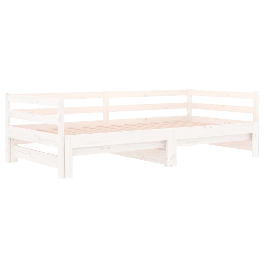 Sohvasänky ulosvedettävä valkoinen 2x (80x200) cm täysi mänty - Sisustajankoti.fi