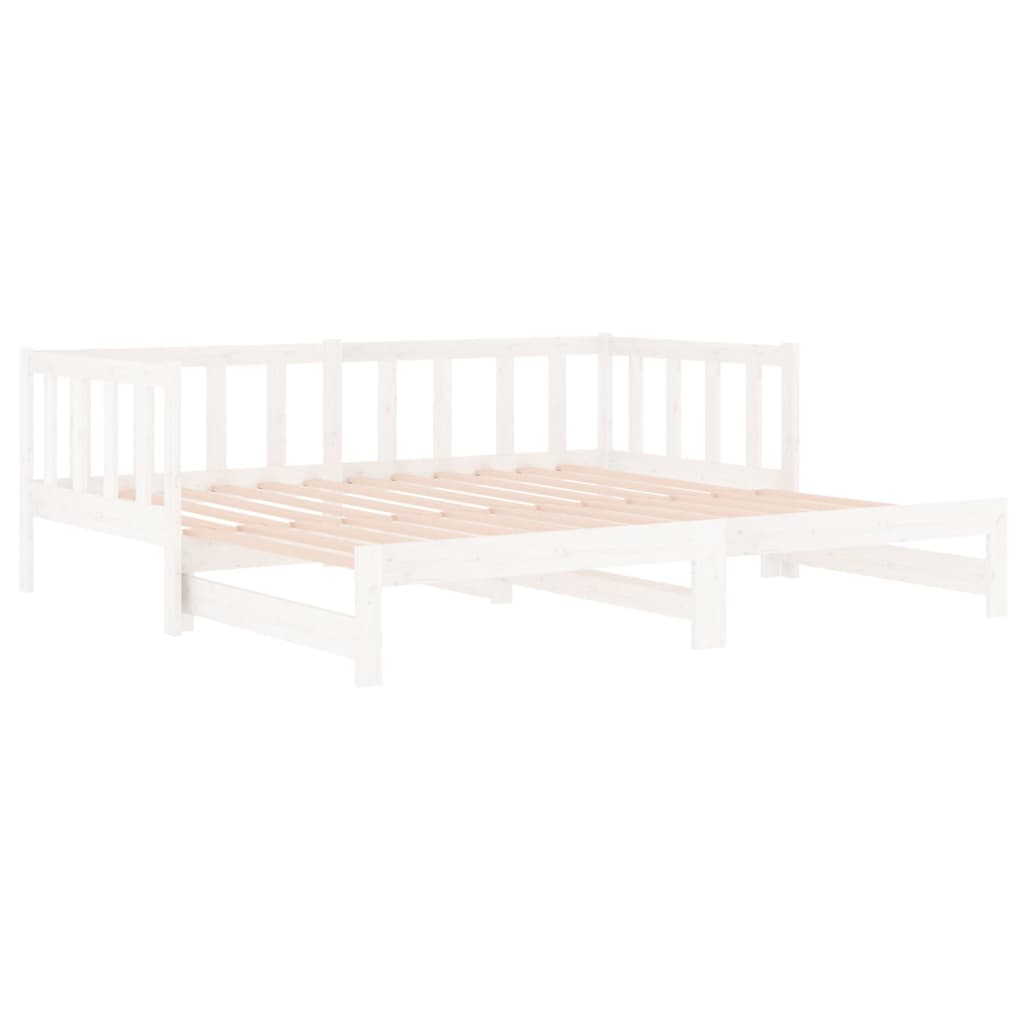 Sohvasänky ulosvedettävä valkoinen 2x (80x200) cm täysi mänty - Sisustajankoti.fi