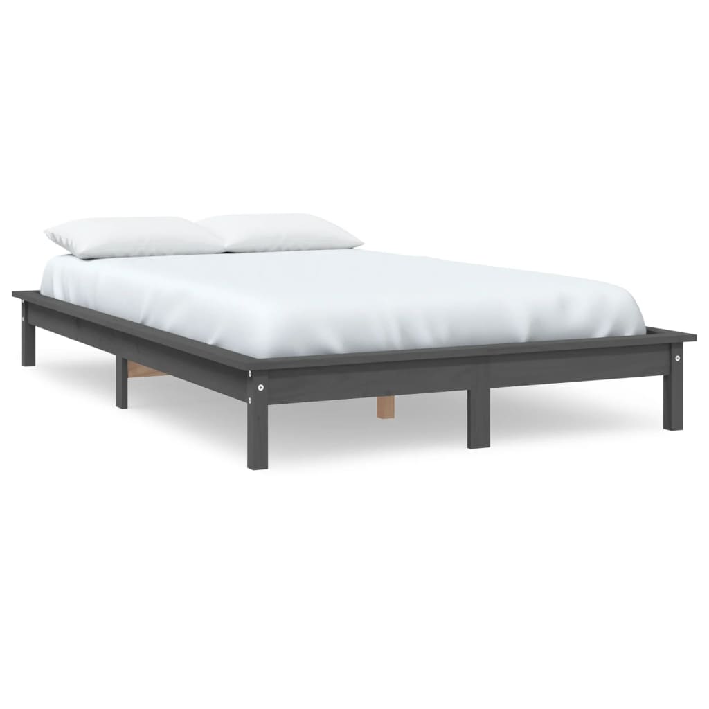 Sängynrunko harmaa 150x200 cm täysi mänty 5FT King Size - Sisustajankoti.fi