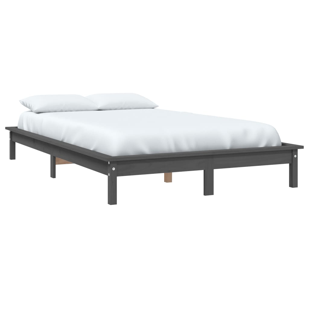 Sängynrunko harmaa 150x200 cm täysi mänty 5FT King Size - Sisustajankoti.fi