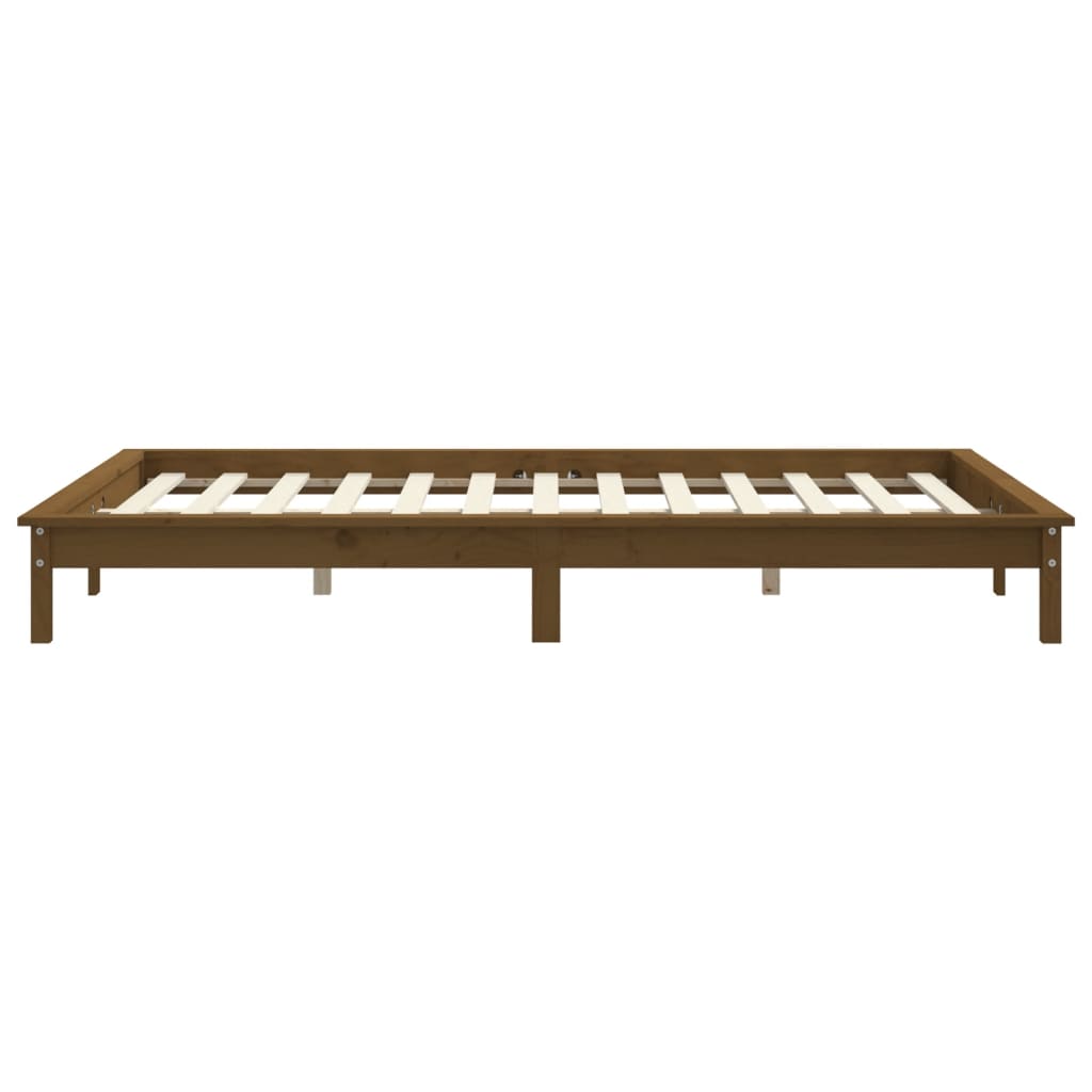 Sängynrunko hunajanruskea 150x200 cm täysi mänty 5FT King Size - Sisustajankoti.fi