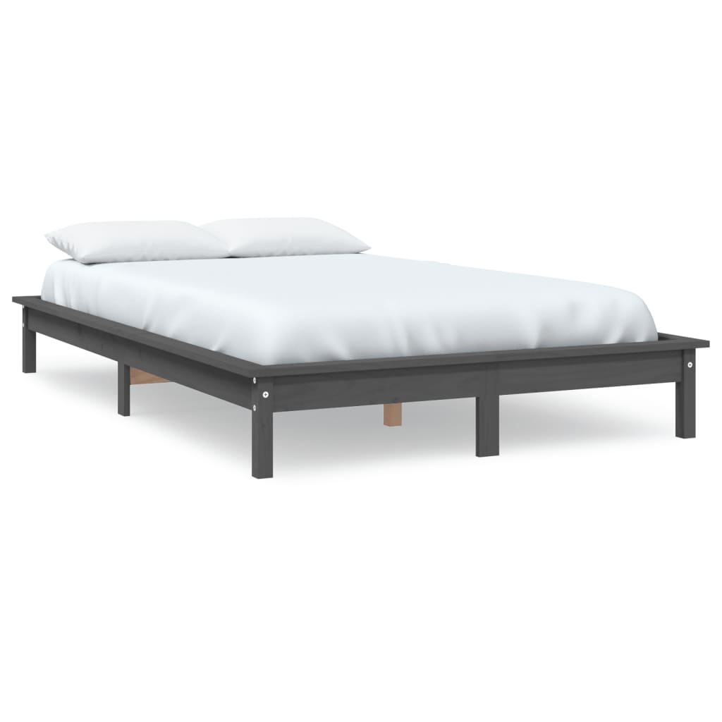 Sängynrunko harmaa 180x200 cm täysi mänty 6FT Super King - Sisustajankoti.fi