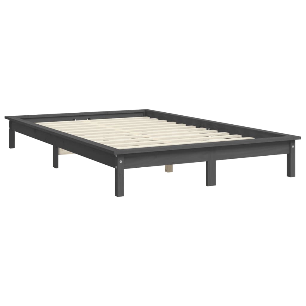 Sängynrunko harmaa 180x200 cm täysi mänty 6FT Super King - Sisustajankoti.fi