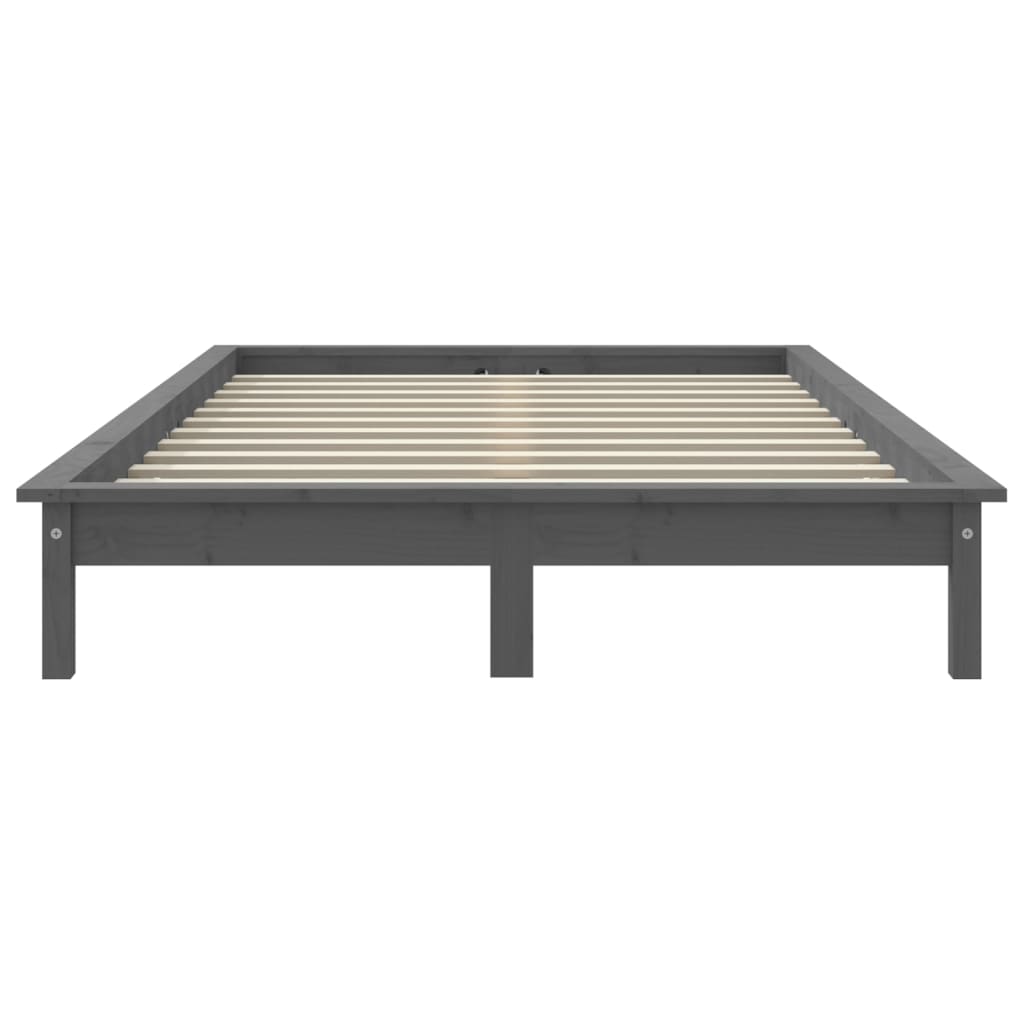 Sängynrunko harmaa 180x200 cm täysi mänty 6FT Super King - Sisustajankoti.fi