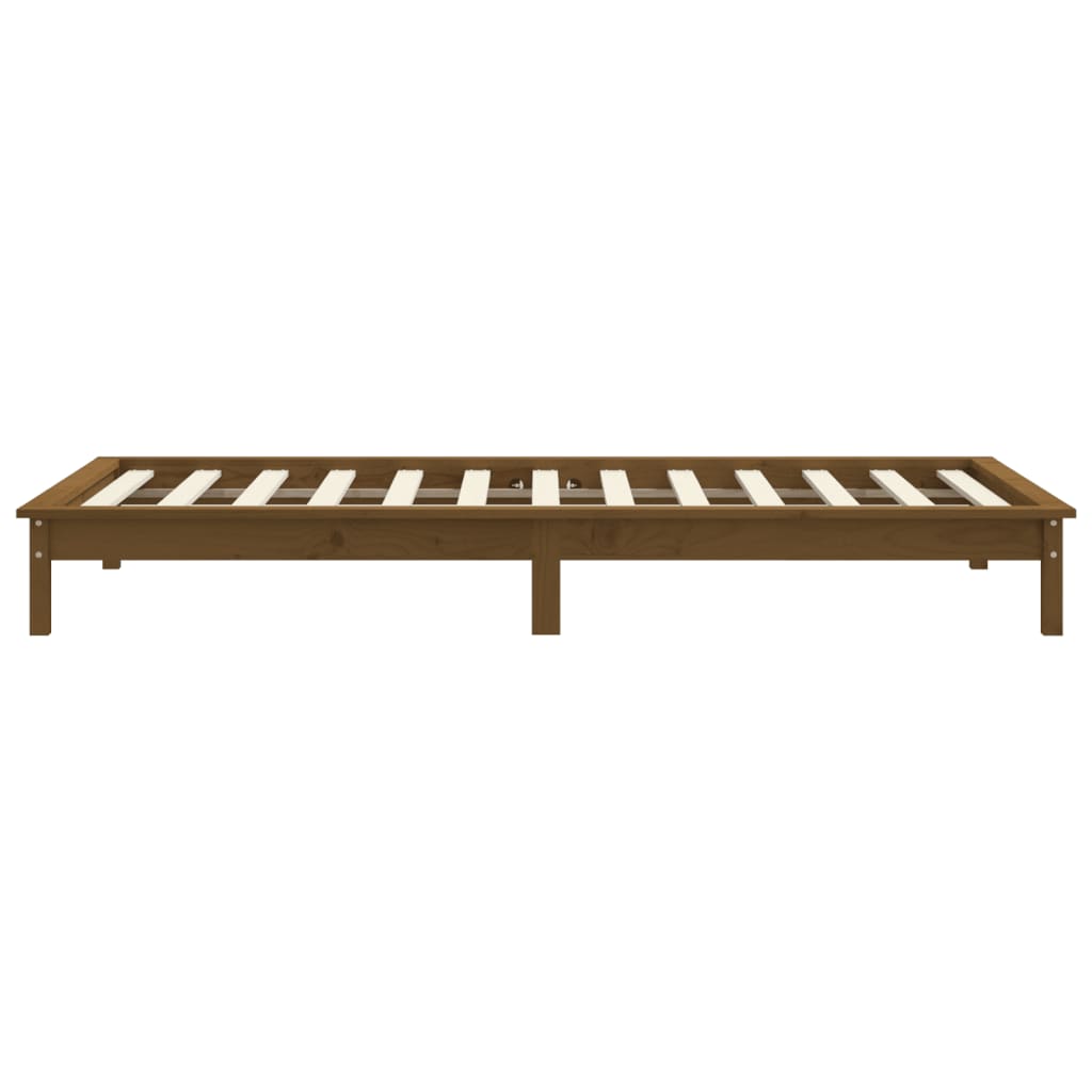Sängynrunko hunajanrusk 75x190 cm täysi mänty 2FT6 Small Single - Sisustajankoti.fi