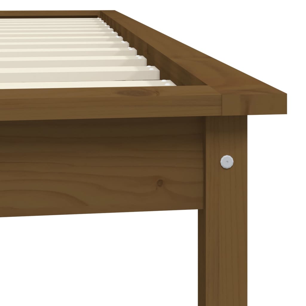 Sängynrunko hunajanrusk 75x190 cm täysi mänty 2FT6 Small Single - Sisustajankoti.fi