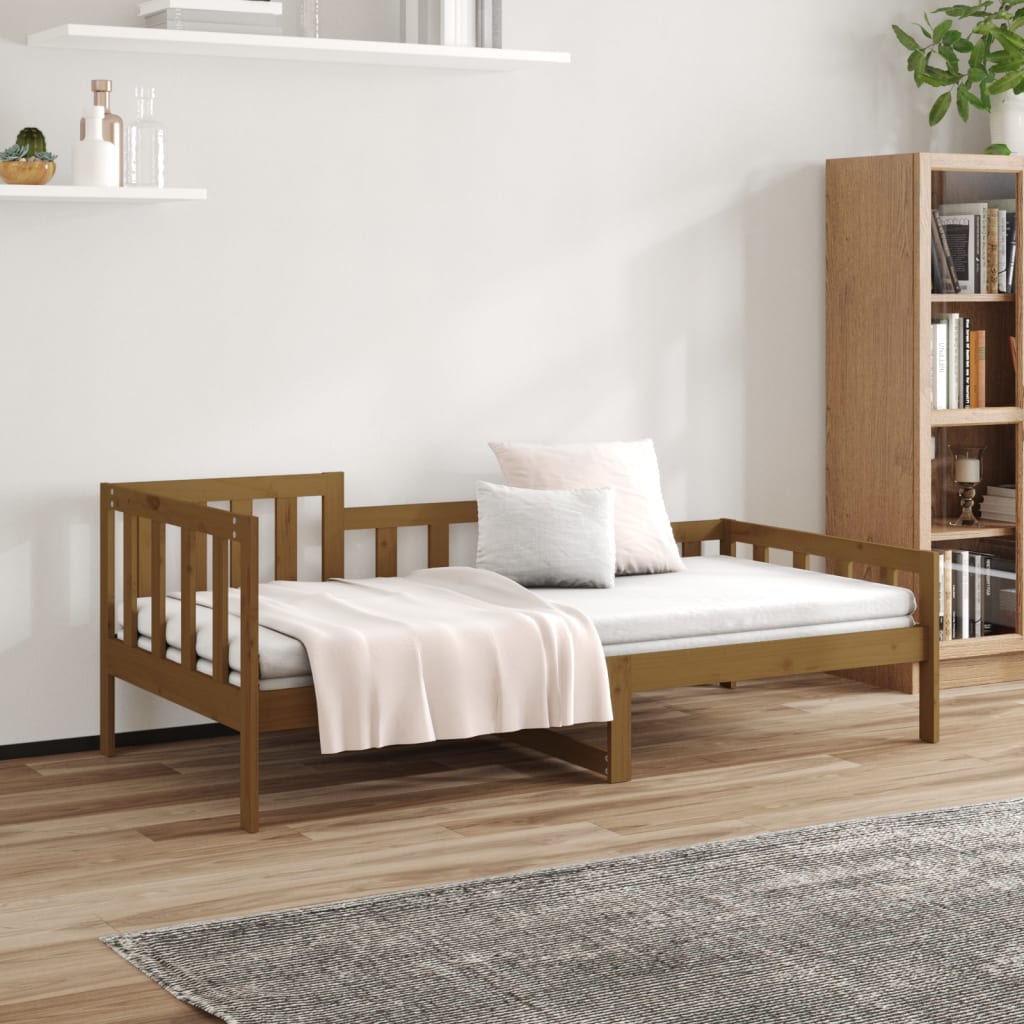 Sohvasänky hunajanruskea 80x200 cm täysi mänty - Sisustajankoti.fi