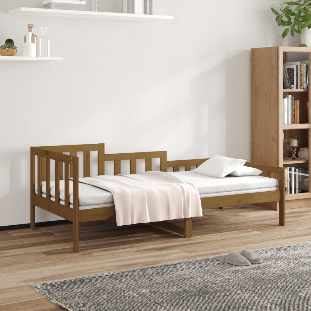 Sohvasänky hunajanruskea 80x200 cm täysi mänty - Sisustajankoti.fi