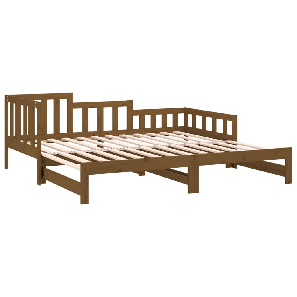 Sohvasänky ulosvedettävä hunajanrusk 2x (90x200) cm täysi mänty - Sisustajankoti.fi