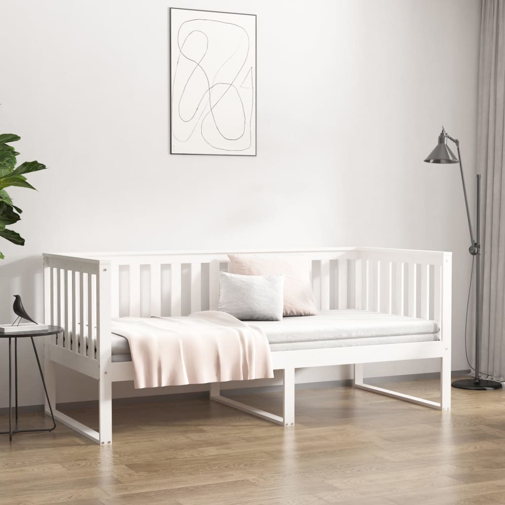 Sohvasänky valkoinen 100x200 cm täysi mänty - Sisustajankoti.fi