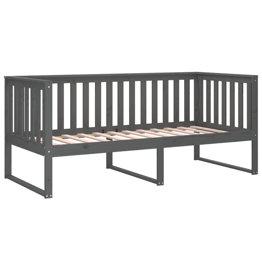 Sohvasänky harmaa 100x200 cm täysi mänty - Sisustajankoti.fi
