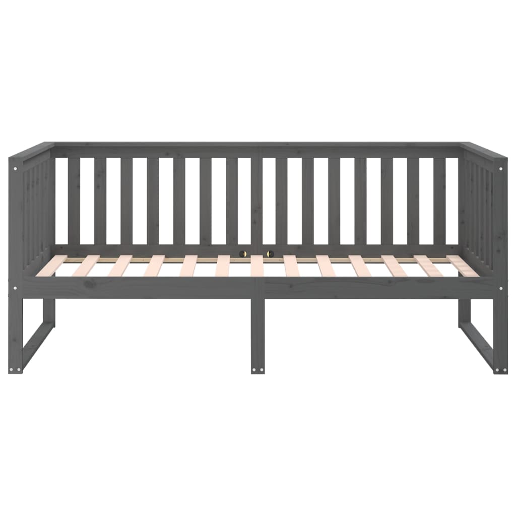 Sohvasänky harmaa 100x200 cm täysi mänty - Sisustajankoti.fi