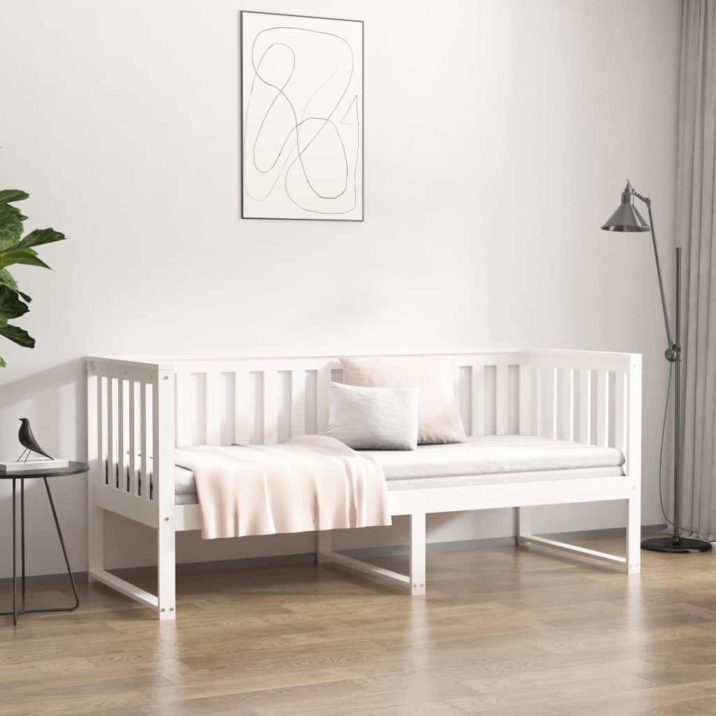 Sohvasänky valkoinen 75x190 cm täysi mänty - Sisustajankoti.fi