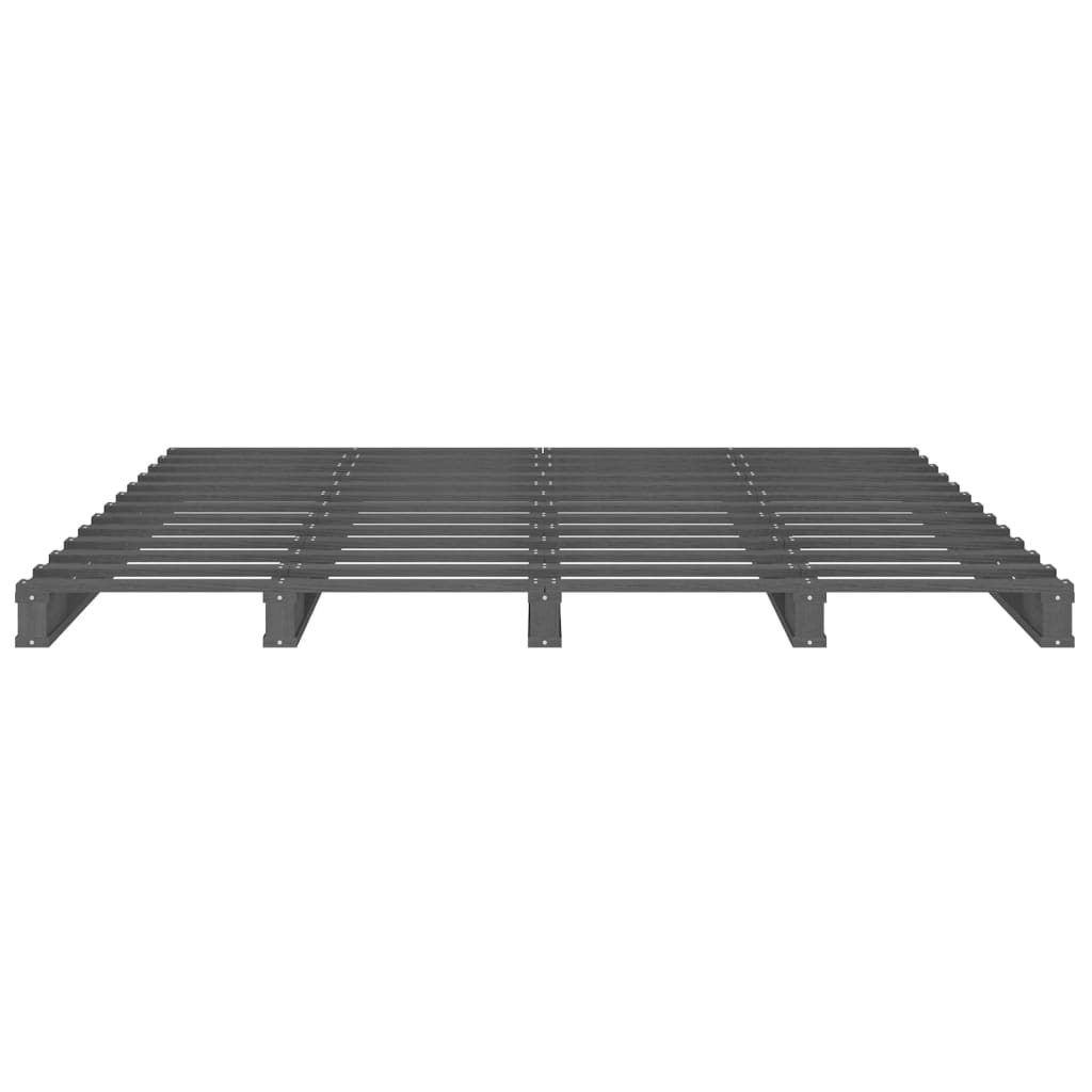 Sängynrunko harmaa 150x200 cm täysi mänty 5FT King Size - Sisustajankoti.fi