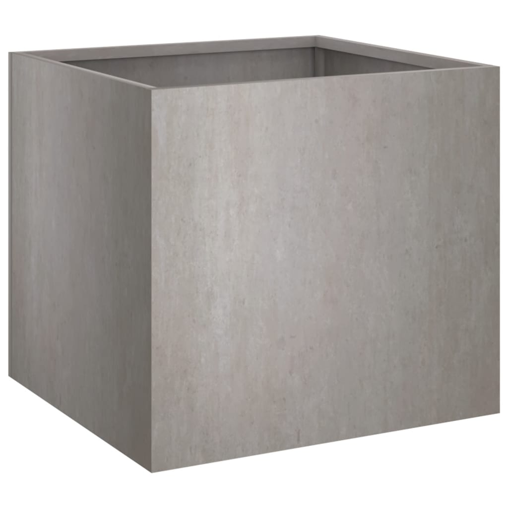 Kukkalaatikko harmaa 42x40x39 cm Corten teräs - Sisustajankoti.fi