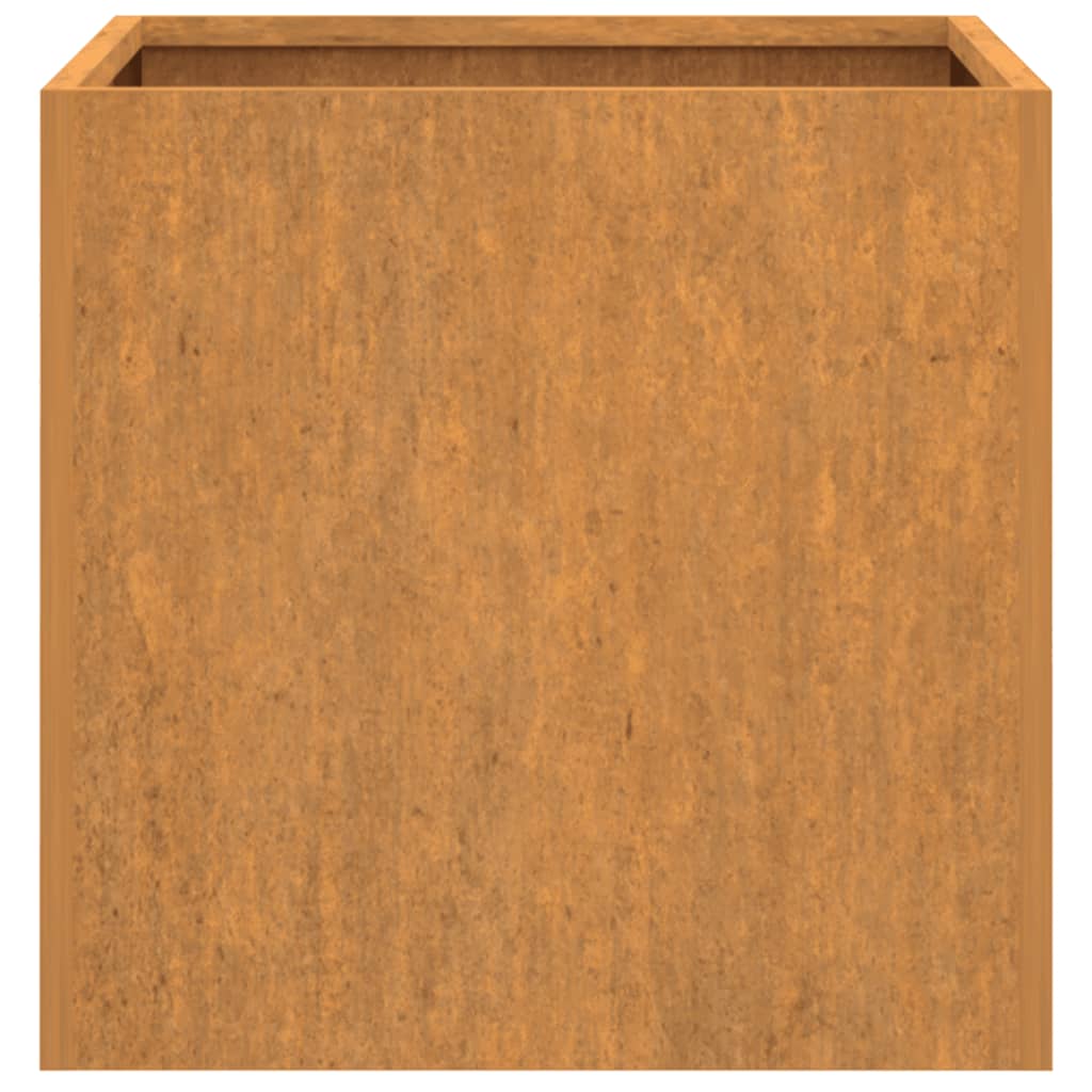 Kukkalaatikko harmaa 42x40x39 cm Corten teräs - Sisustajankoti.fi
