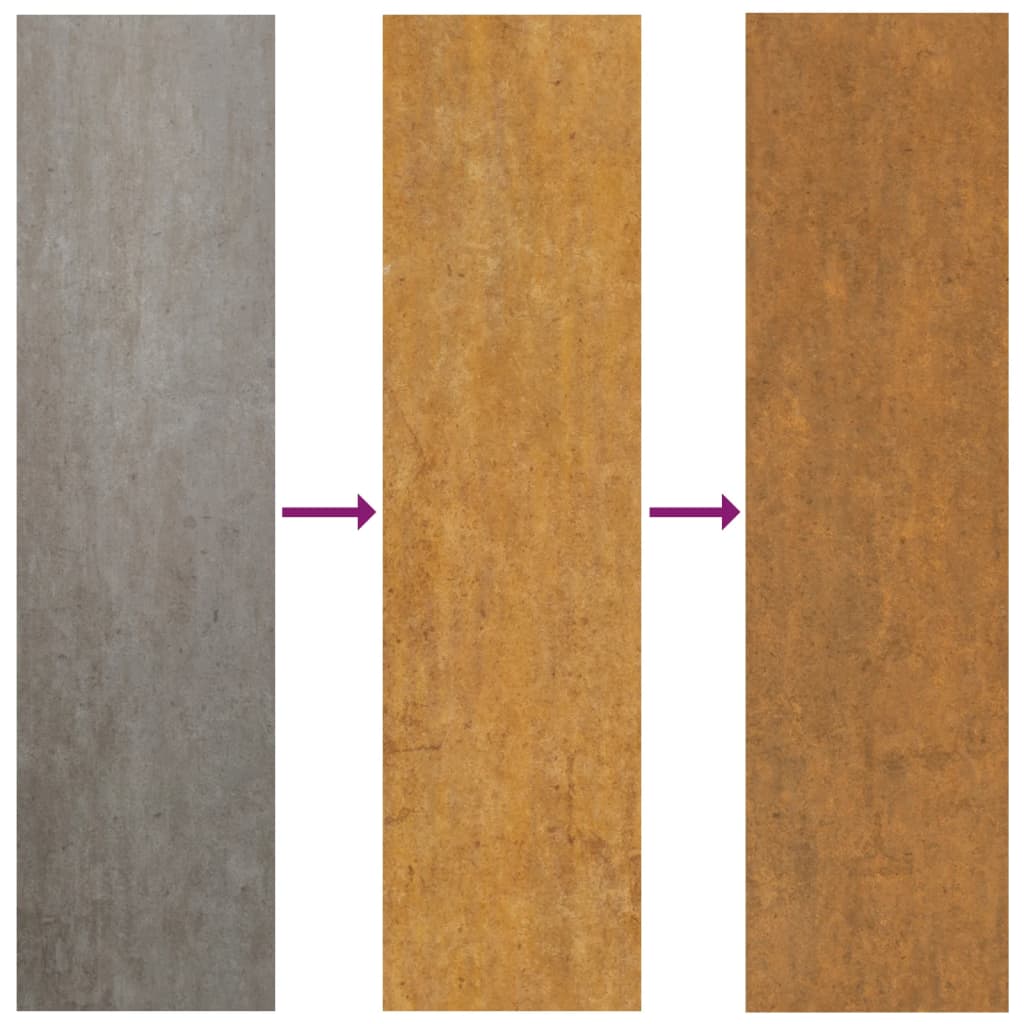 Kukkalaatikot 2 kpl harmaa 49x47x46 cm Corten teräs - Sisustajankoti.fi