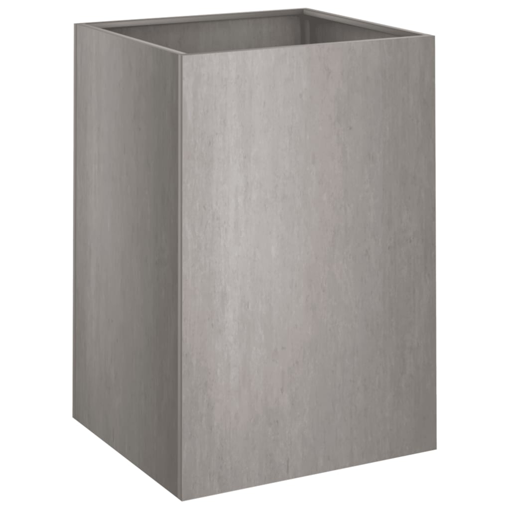 Kukkalaatikko harmaa 42x38x75 cm Corten teräs - Sisustajankoti.fi