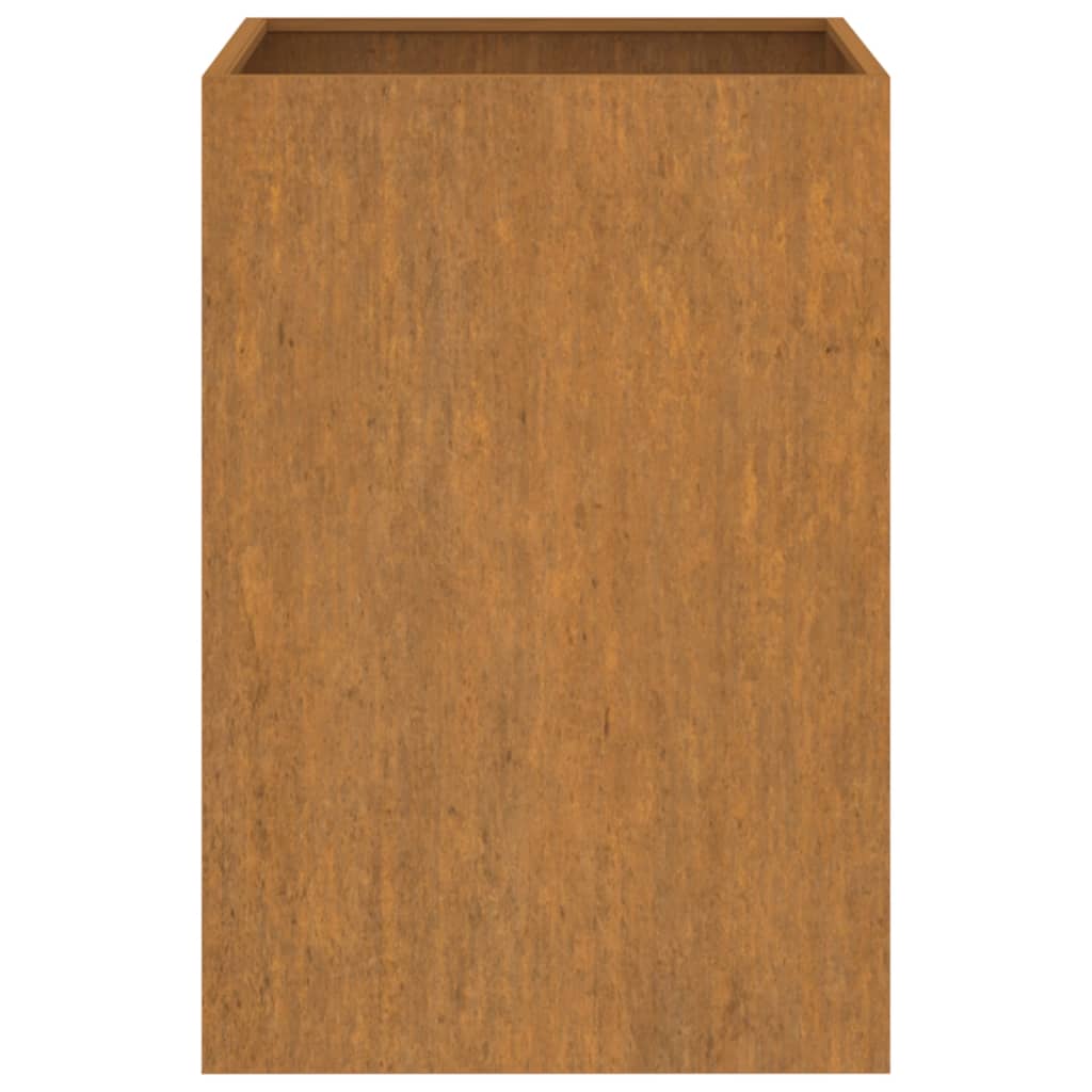 Kukkalaatikko harmaa 42x38x75 cm Corten teräs - Sisustajankoti.fi