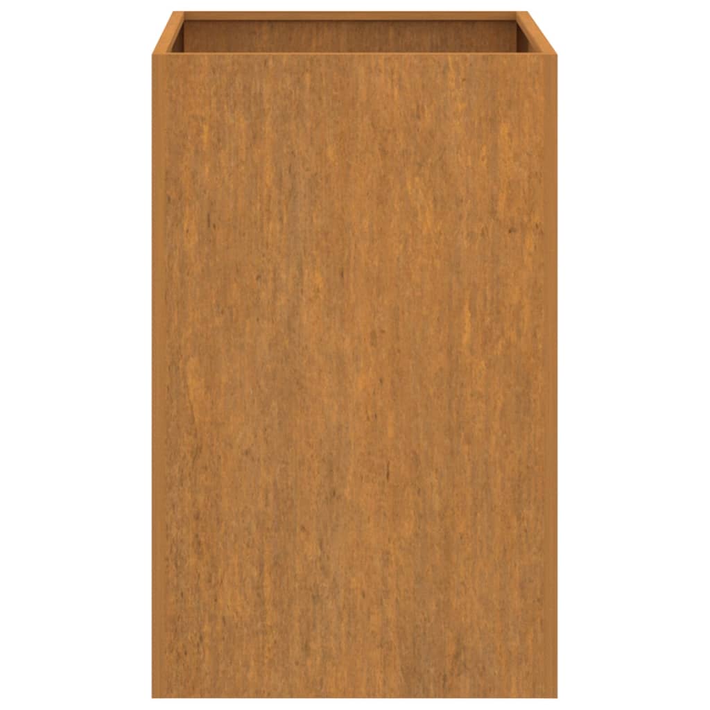 Kukkalaatikko harmaa 42x38x75 cm Corten teräs - Sisustajankoti.fi