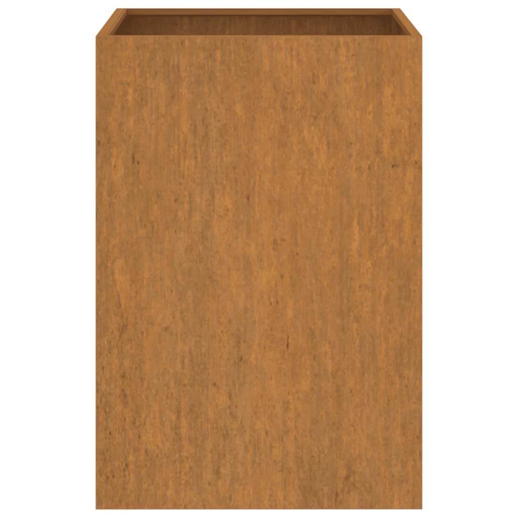 Kukkalaatikko harmaa 52x48x75 cm Corten teräs - Sisustajankoti.fi