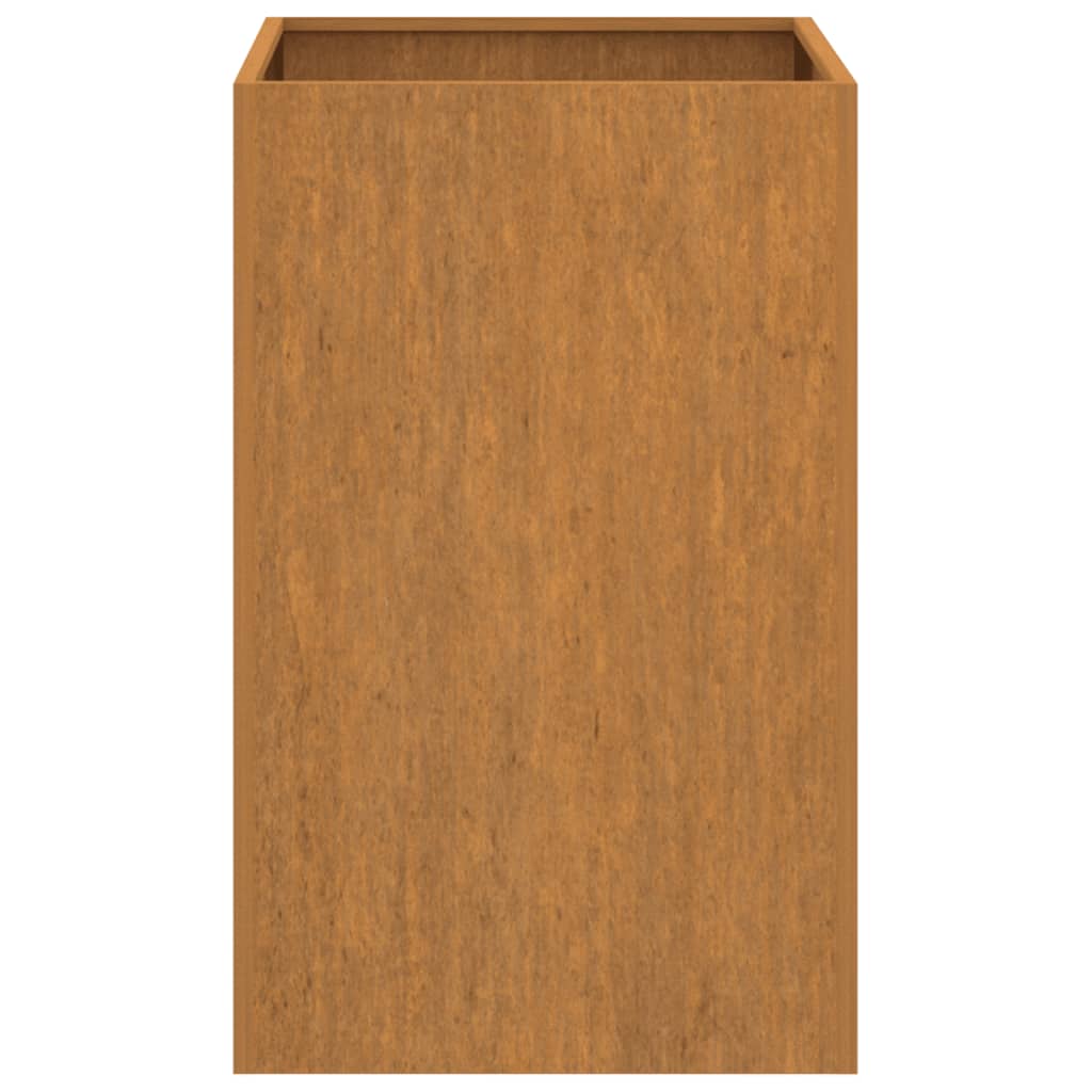 Kukkalaatikko harmaa 52x48x75 cm Corten teräs - Sisustajankoti.fi