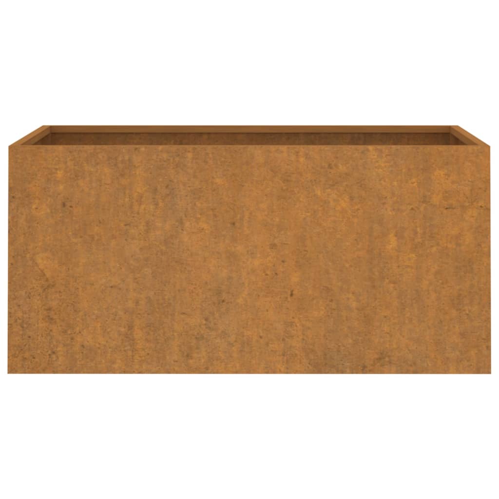 Kukkalaatikko harmaa 62x30x29 cm Corten teräs - Sisustajankoti.fi