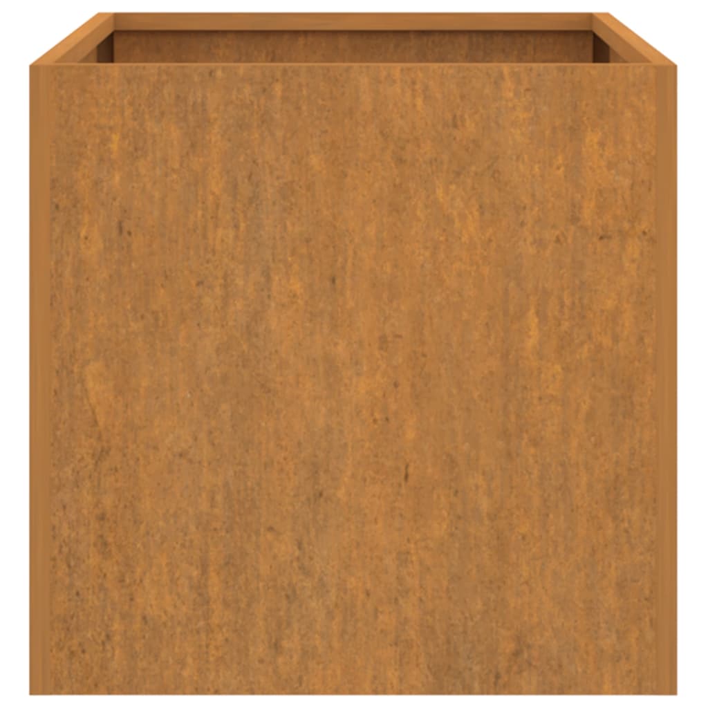 Kukkalaatikko harmaa 62x30x29 cm Corten teräs - Sisustajankoti.fi