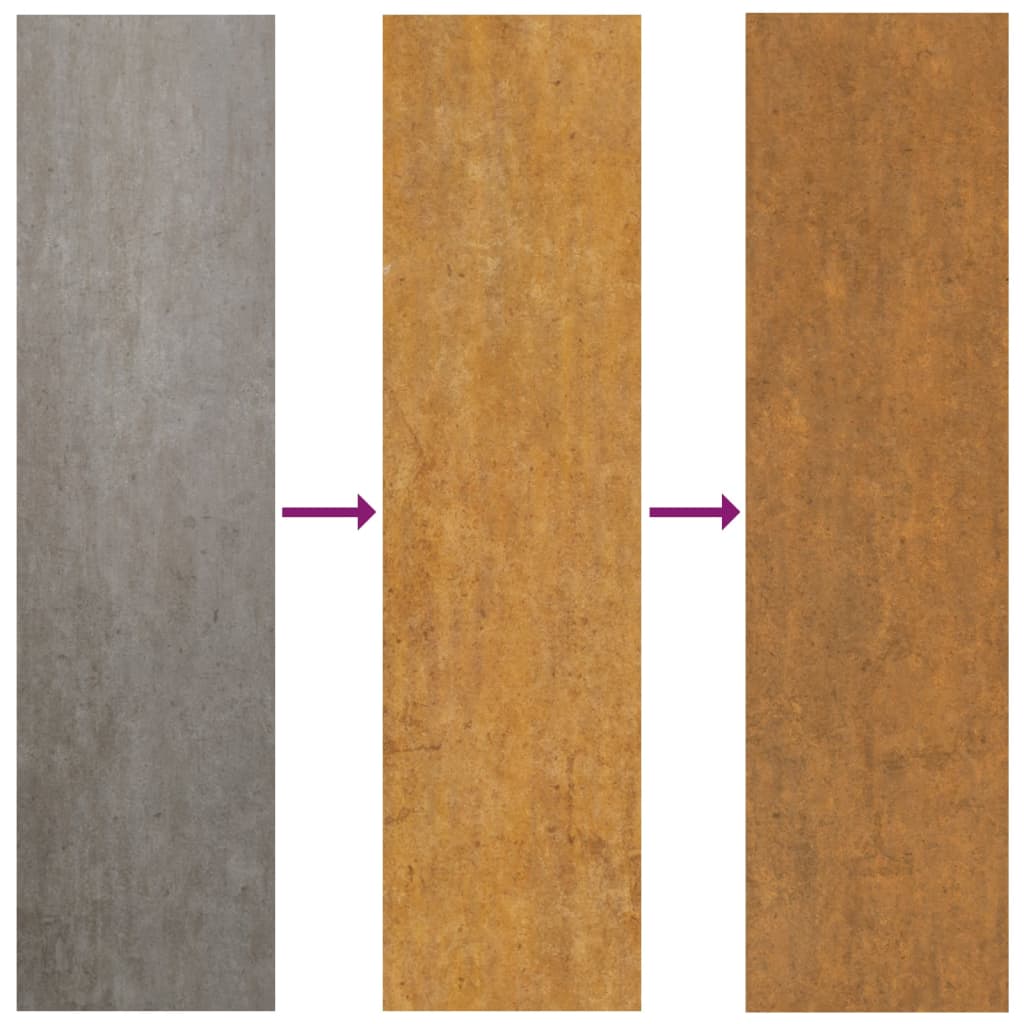 Kukkalaatikko harmaa 62x30x29 cm Corten teräs - Sisustajankoti.fi