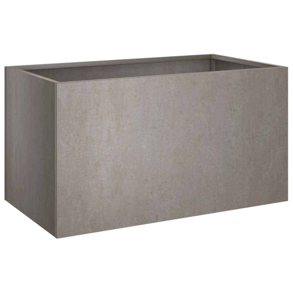 Kukkalaatikko harmaa 62x40x39 cm Corten teräs - Sisustajankoti.fi