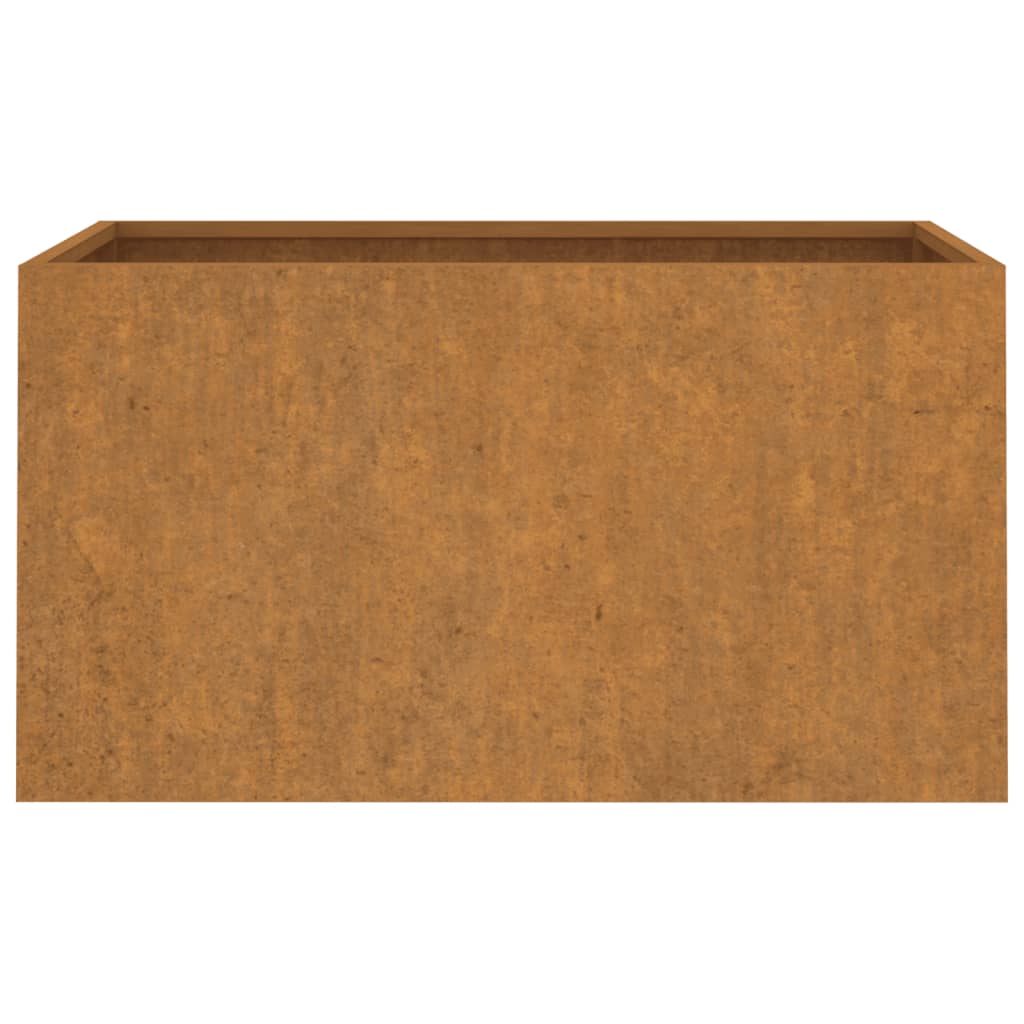 Kukkalaatikko harmaa 62x40x39 cm Corten teräs - Sisustajankoti.fi