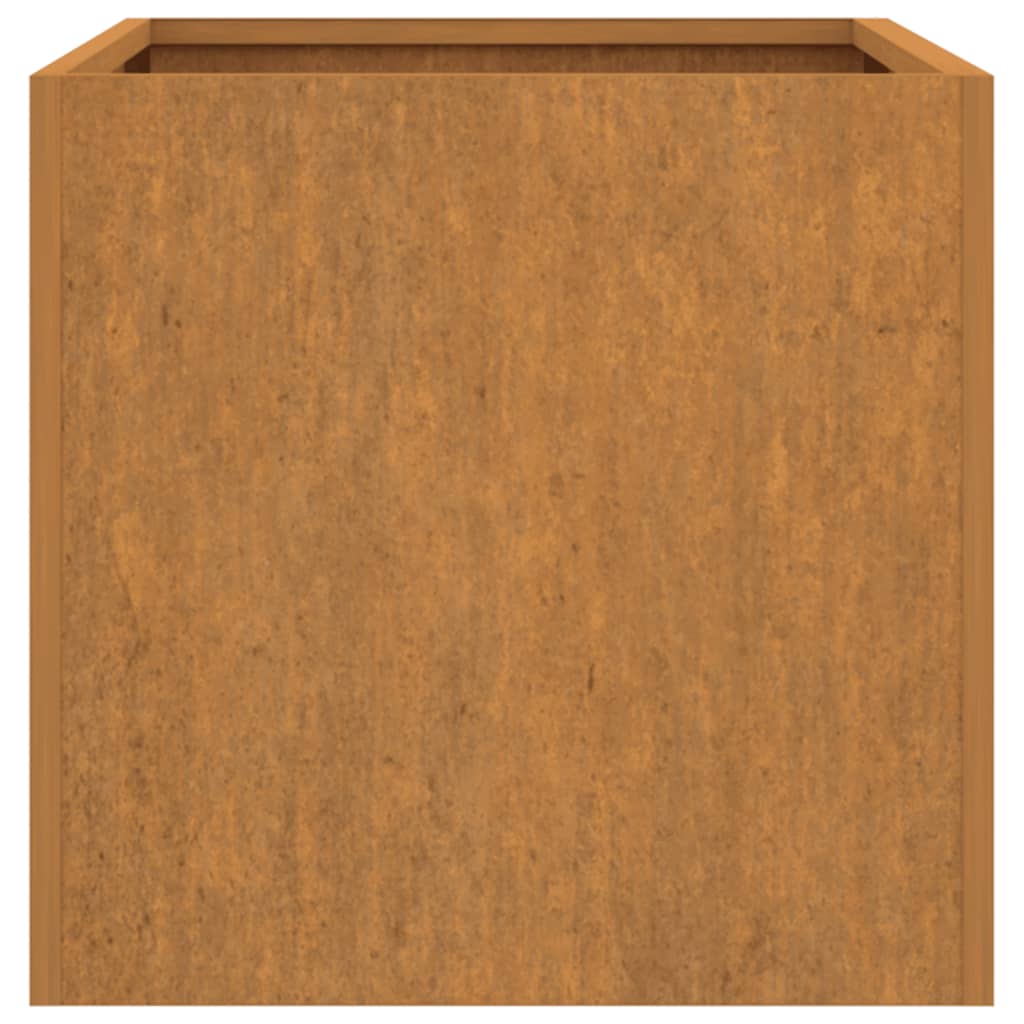Kukkalaatikko harmaa 62x40x39 cm Corten teräs - Sisustajankoti.fi