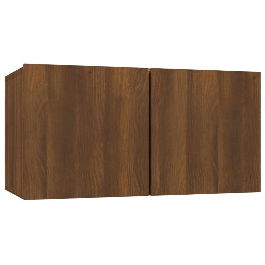 TV-seinäkaapit 8 kpl ruskea tammi 60x30x30 cm tekninen puu - Sisustajankoti.fi